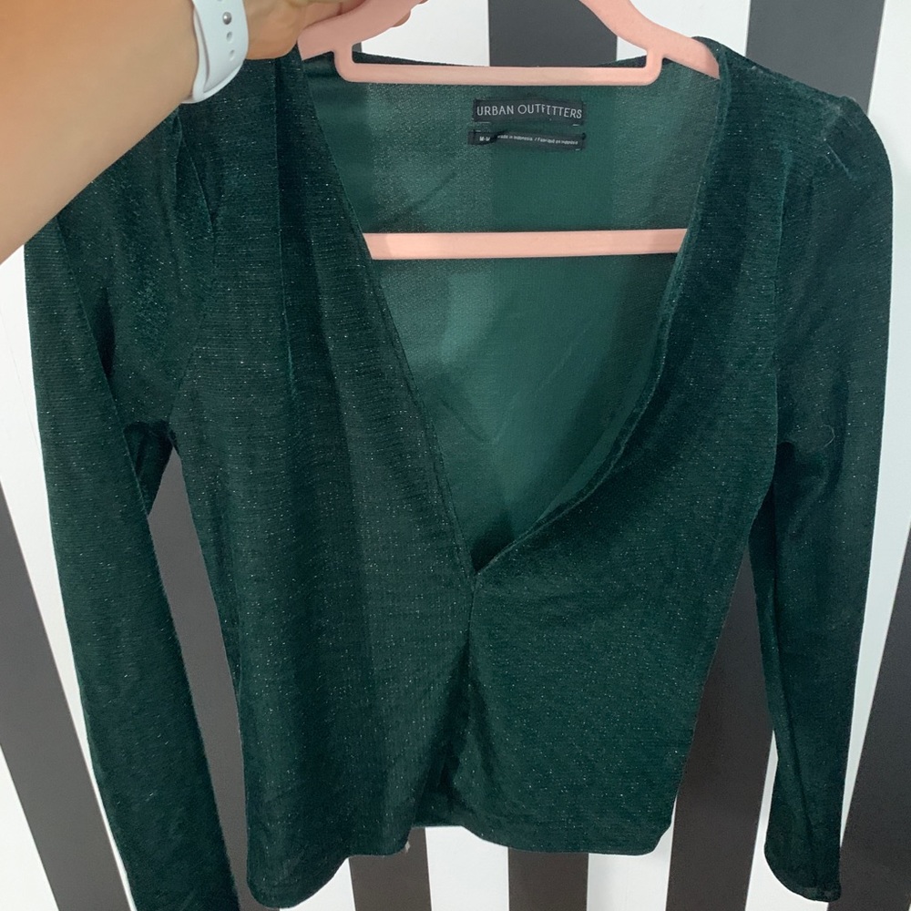 Urban Outfitters Sparkle Deep V top